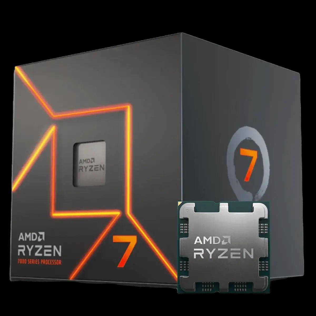 AMD Ryzen 7 7700 3.8GHz (5.3GHz Turbo), 8-Cores 16-Threads, AM5, Com Cooler AMD Wraith Prism